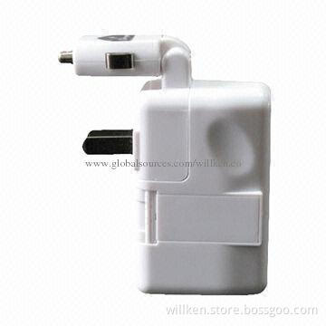 3-in-1 power bank, car charger and wall charger, convenient charging for mobile/MP3/MP4/camera
